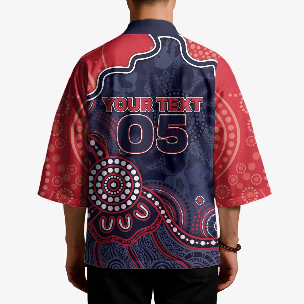 Custom Demons Football Kimono Aboriginal Dot Art Pattern
