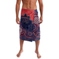 Custom Demons Football Lavalava Aboriginal Dot Art Pattern