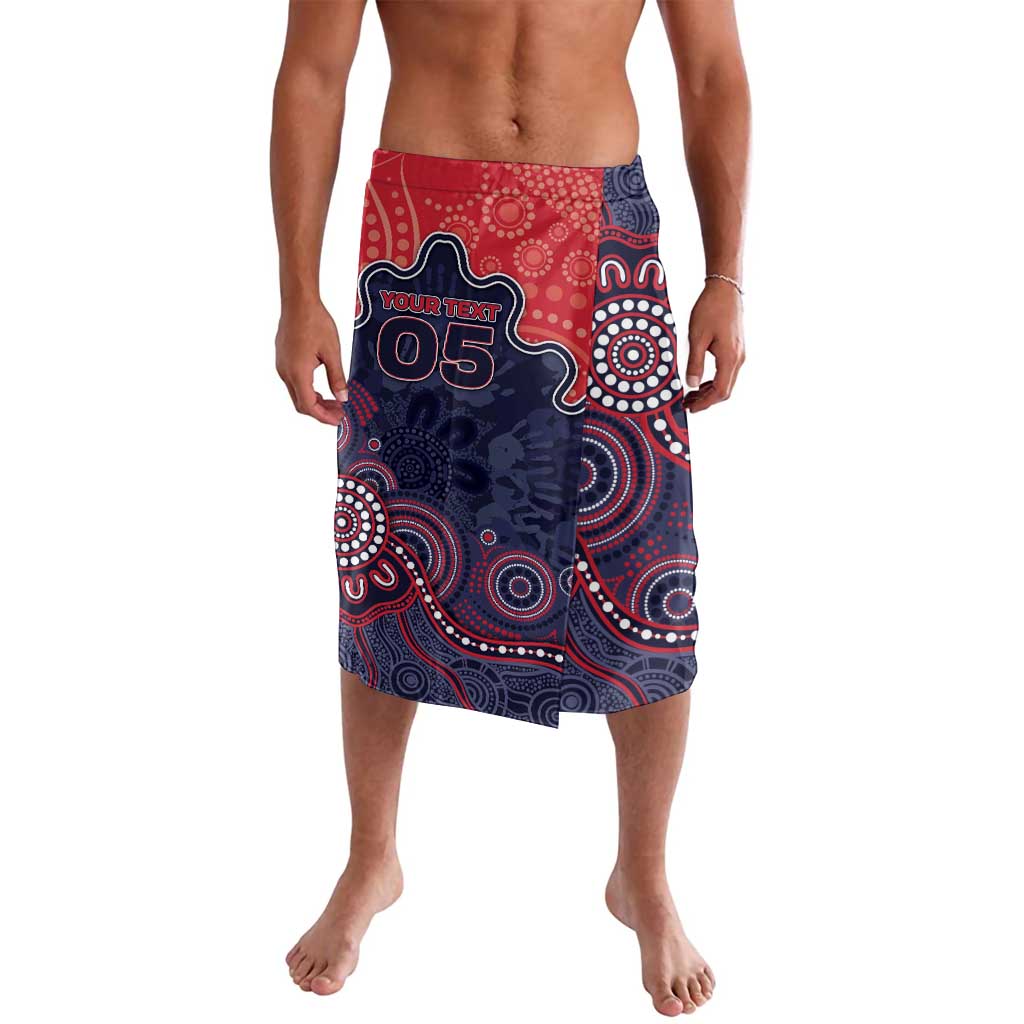 Custom Demons Football Lavalava Aboriginal Dot Art Pattern
