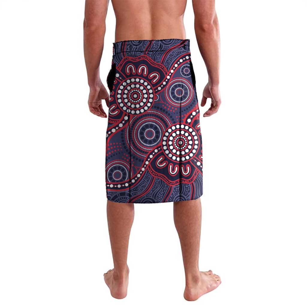 Custom Demons Football Lavalava Aboriginal Dot Art Pattern