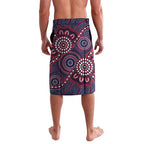 Custom Demons Football Lavalava Aboriginal Dot Art Pattern