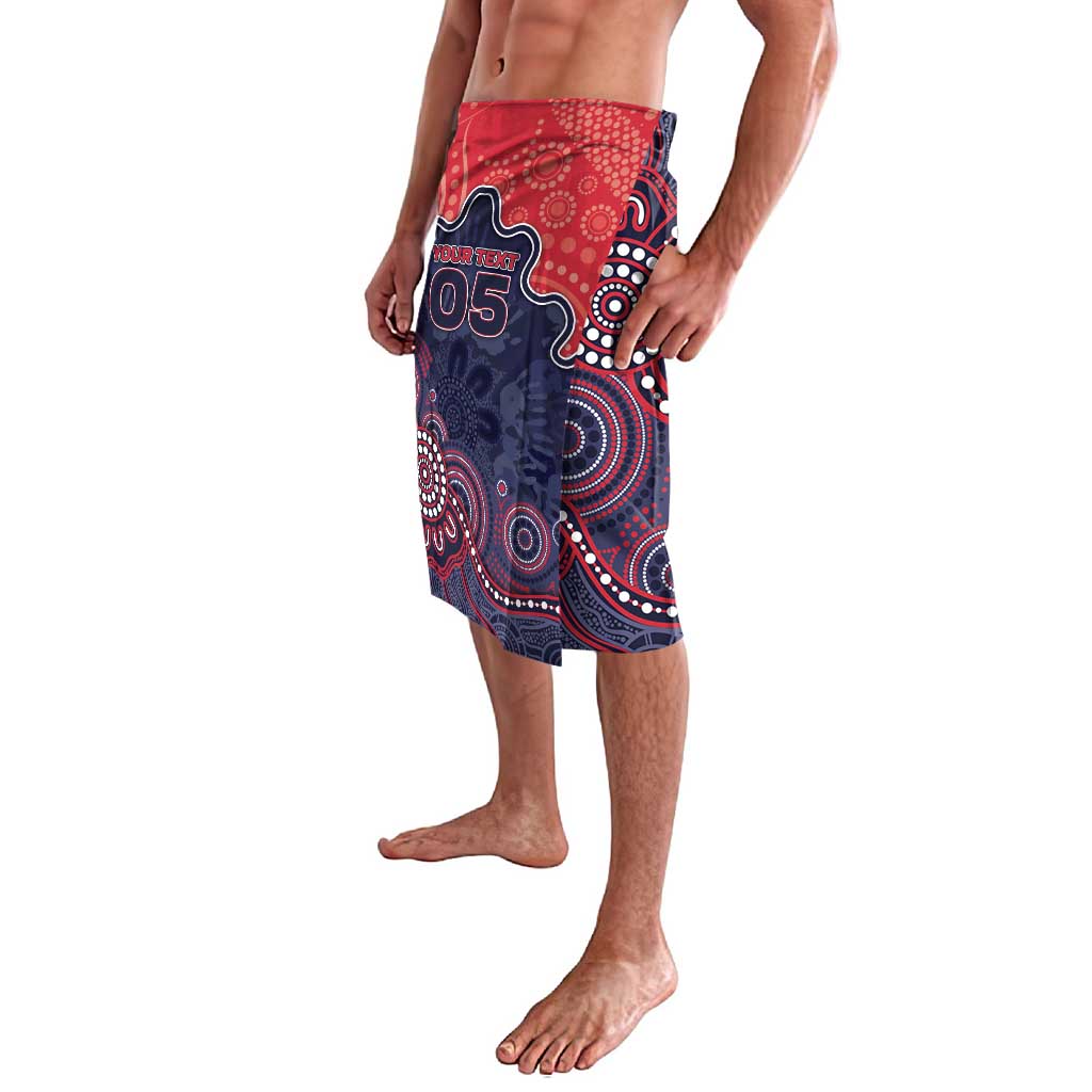 Custom Demons Football Lavalava Aboriginal Dot Art Pattern