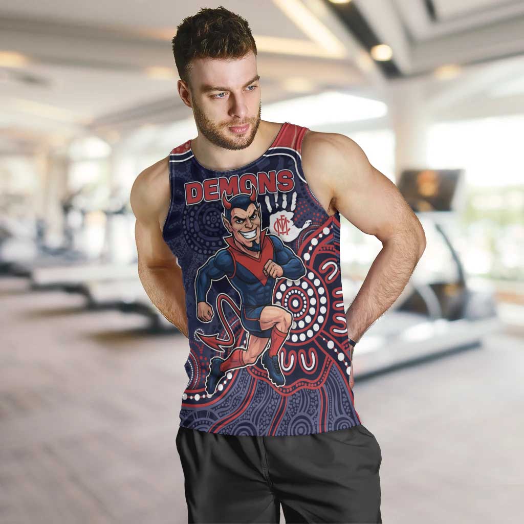Custom Demons Football Men Tank Top Aboriginal Dot Art Pattern