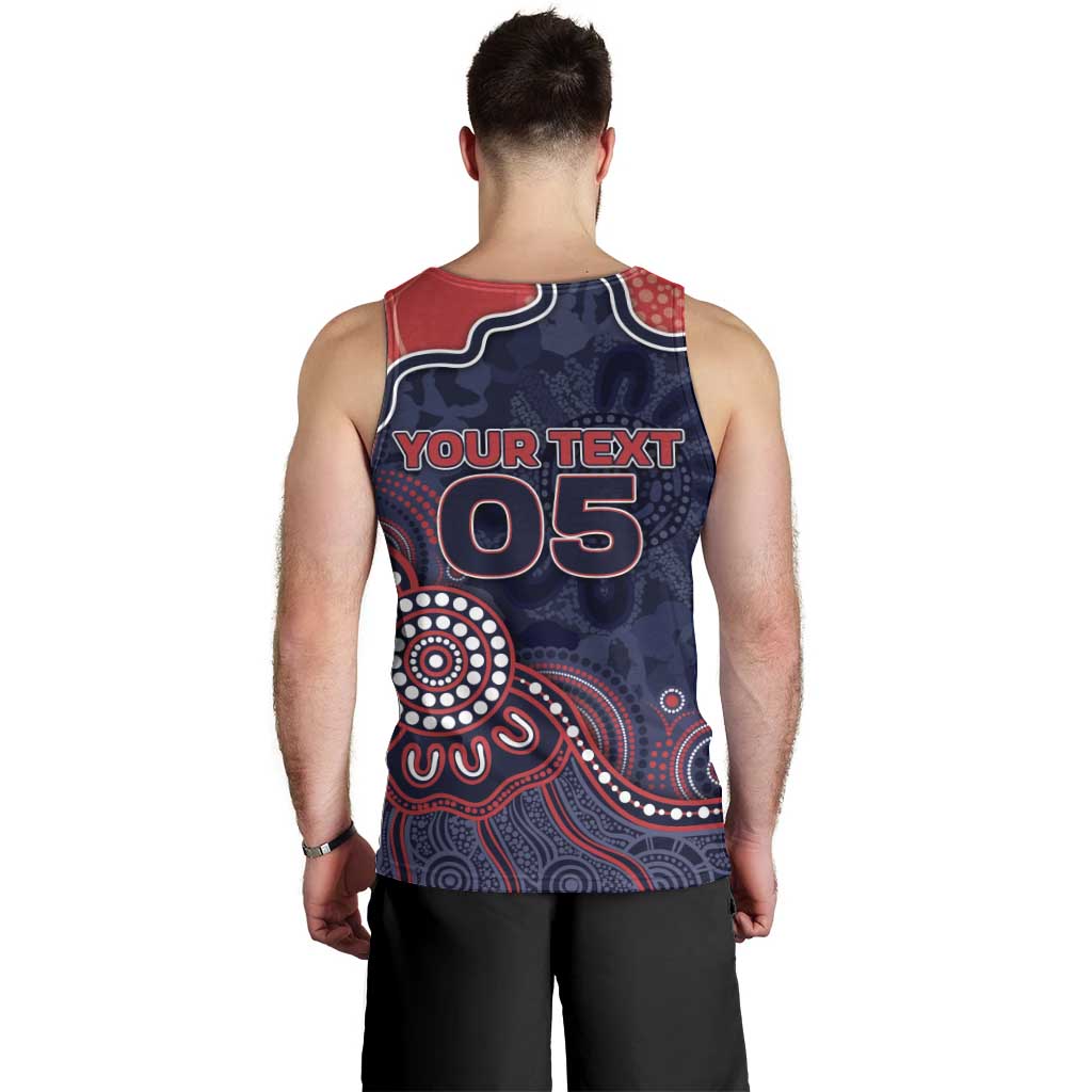 Custom Demons Football Men Tank Top Aboriginal Dot Art Pattern