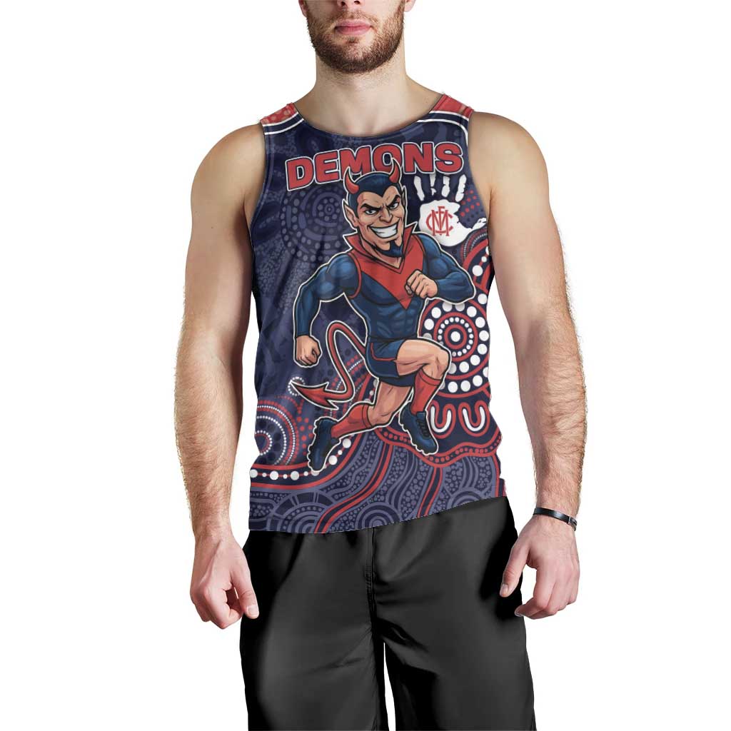Custom Demons Football Men Tank Top Aboriginal Dot Art Pattern