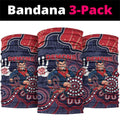 Demons Football Neck Gaiter Aboriginal Dot Art Pattern
