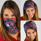 Demons Football Neck Gaiter Aboriginal Dot Art Pattern