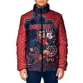 Custom Demons Football Padded Jacket Aboriginal Dot Art Pattern