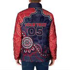 Custom Demons Football Padded Jacket Aboriginal Dot Art Pattern