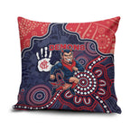 Demons Football Pillow Cover Aboriginal Dot Art Pattern