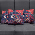 Demons Football Pillow Cover Aboriginal Dot Art Pattern
