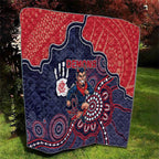 Demons Football Quilt Aboriginal Dot Art Pattern