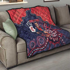 Demons Football Quilt Aboriginal Dot Art Pattern