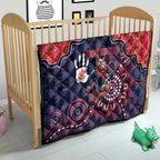 Demons Football Quilt Aboriginal Dot Art Pattern