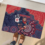 Demons Football Rubber Doormat Aboriginal Dot Art Pattern