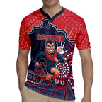 Custom Demons Football Rugby Jersey Aboriginal Dot Art Pattern