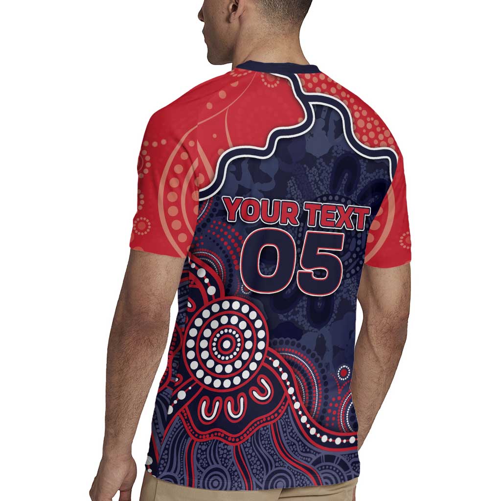 Custom Demons Football Rugby Jersey Aboriginal Dot Art Pattern