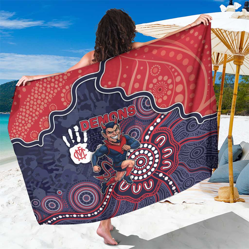 Demons Football Sarong Aboriginal Dot Art Pattern