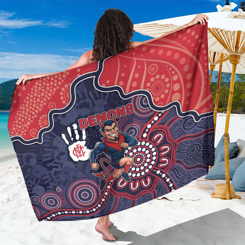 Demons Football Sarong Aboriginal Dot Art Pattern