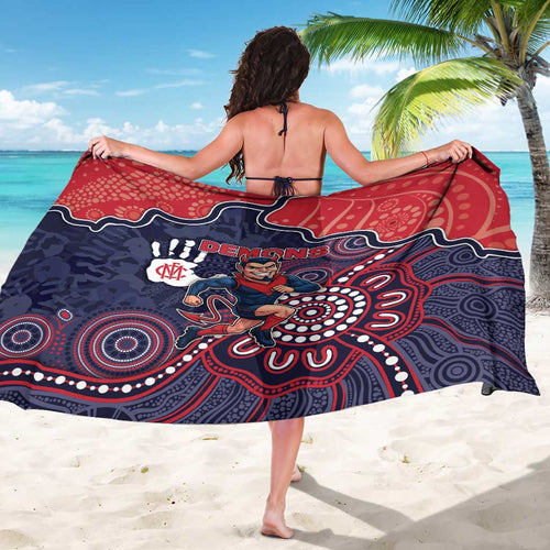 Demons Football Sarong Aboriginal Dot Art Pattern