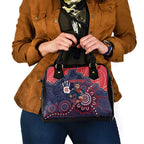 Demons Football Shoulder Handbag Aboriginal Dot Art Pattern