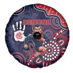 Demons Football Spare Tire Cover Aboriginal Dot Art Pattern
