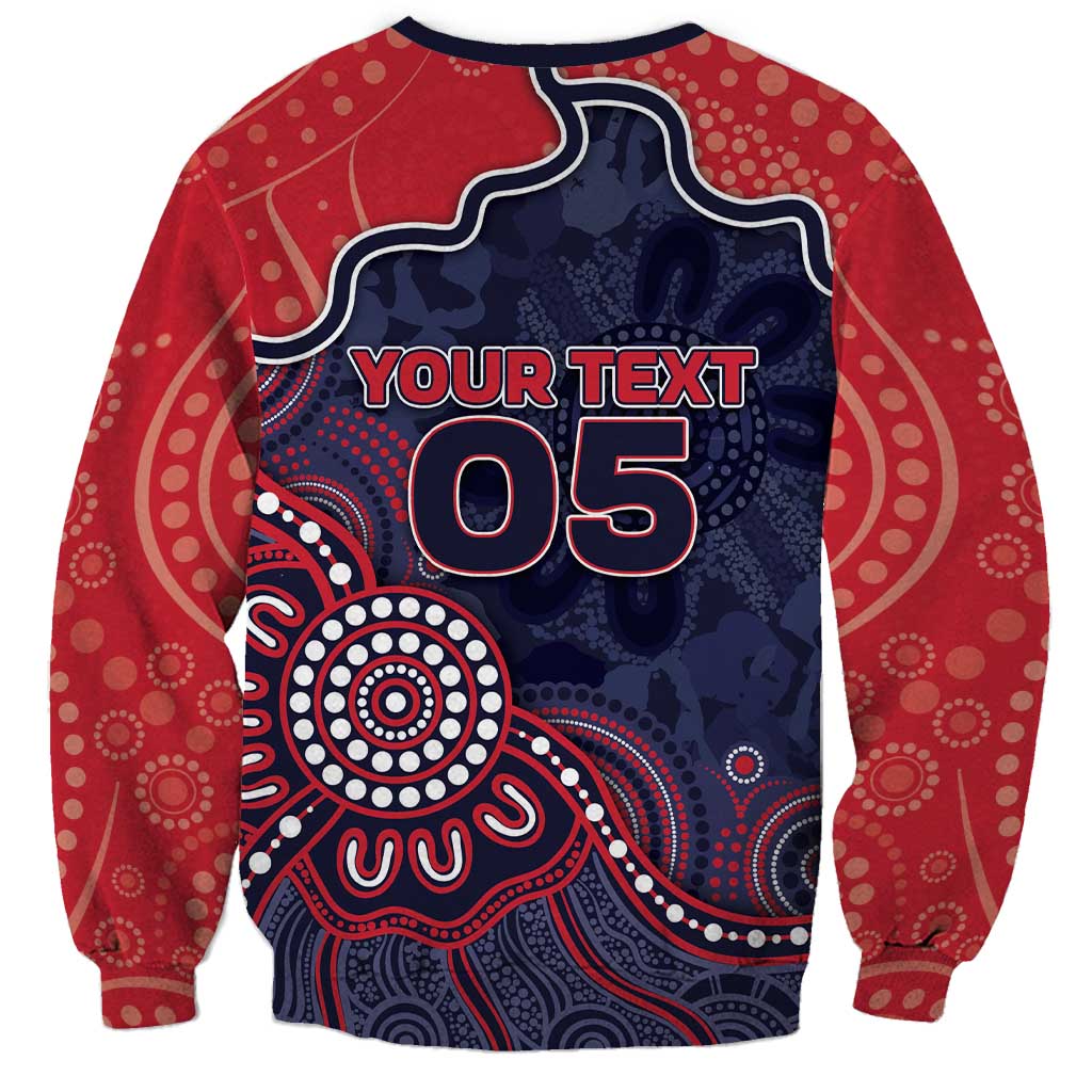 Custom Demons Football Sweatshirt Aboriginal Dot Art Pattern
