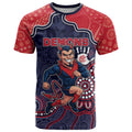 Custom Demons Football T Shirt Aboriginal Dot Art Pattern