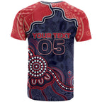 Custom Demons Football T Shirt Aboriginal Dot Art Pattern