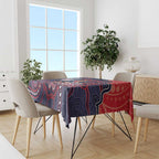 Demons Football Tablecloth Aboriginal Dot Art Pattern
