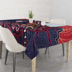 Demons Football Tablecloth Aboriginal Dot Art Pattern
