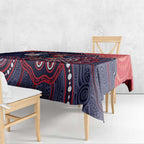 Demons Football Tablecloth Aboriginal Dot Art Pattern
