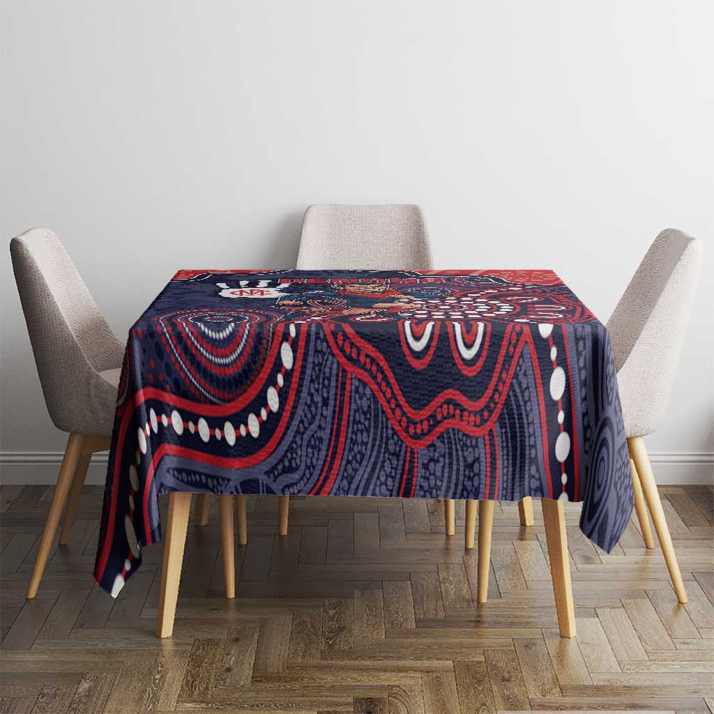 Demons Football Tablecloth Aboriginal Dot Art Pattern
