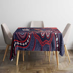 Demons Football Tablecloth Aboriginal Dot Art Pattern