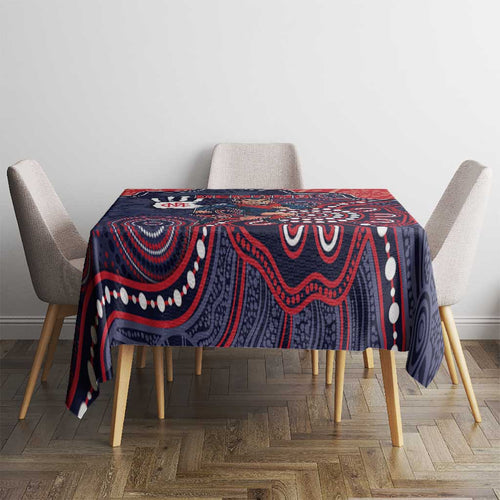 Demons Football Tablecloth Aboriginal Dot Art Pattern