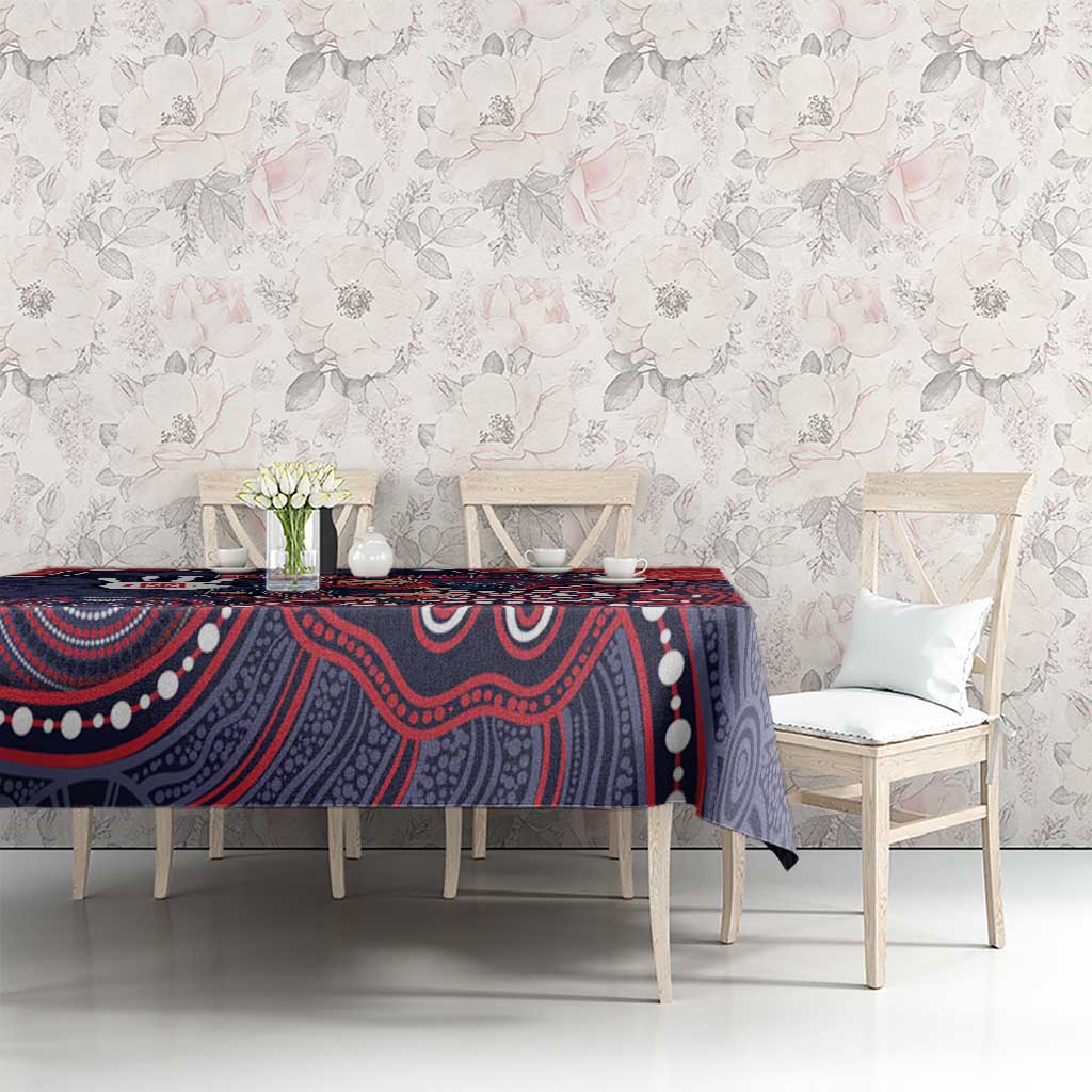 Demons Football Tablecloth Aboriginal Dot Art Pattern