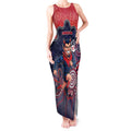 Custom Demons Football Tank Maxi Dress Aboriginal Dot Art Pattern