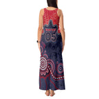 Custom Demons Football Tank Maxi Dress Aboriginal Dot Art Pattern