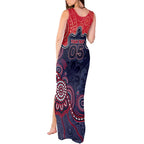 Custom Demons Football Tank Maxi Dress Aboriginal Dot Art Pattern