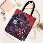 Demons Football Tote Bag Aboriginal Dot Art Pattern