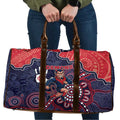 Demons Football Travel Bag Aboriginal Dot Art Pattern