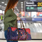 Demons Football Travel Bag Aboriginal Dot Art Pattern