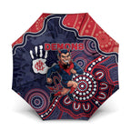 Demons Football Umbrella Aboriginal Dot Art Pattern