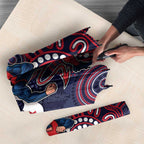 Demons Football Umbrella Aboriginal Dot Art Pattern