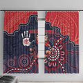 Demons Football Window Curtain Aboriginal Dot Art Pattern