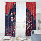 Demons Football Window Curtain Aboriginal Dot Art Pattern