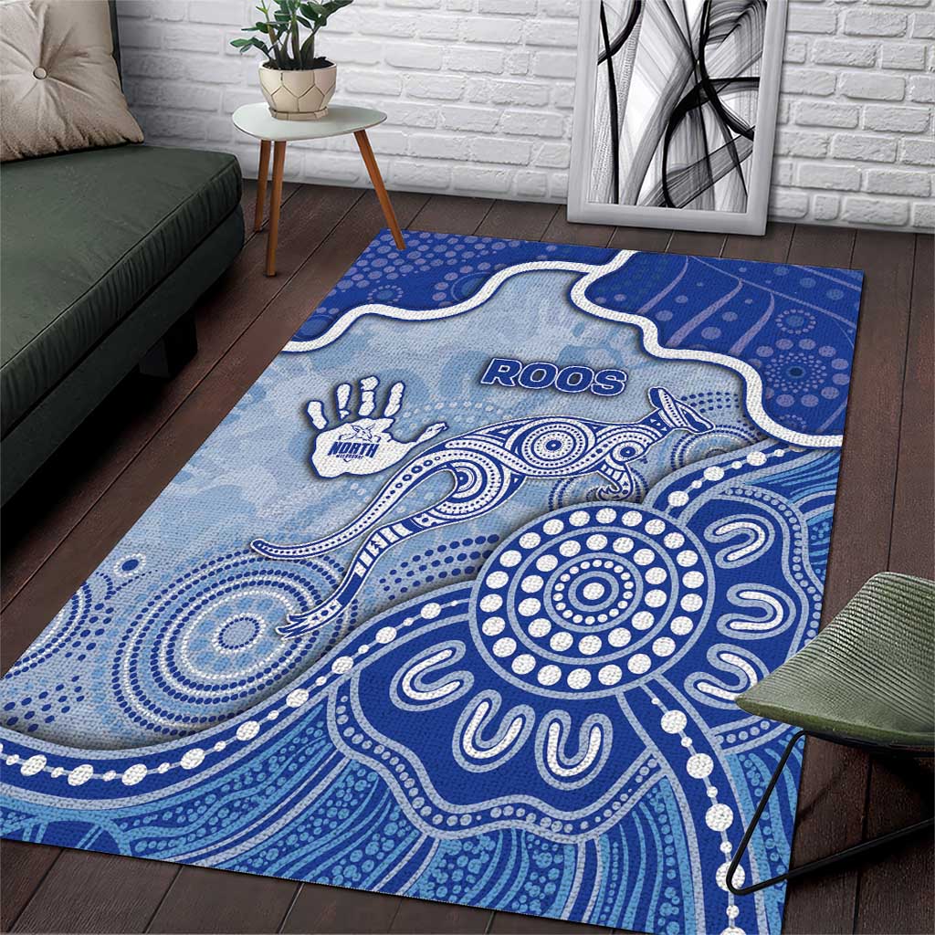Roos Football Area Rug Aboriginal Dot Art Pattern