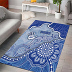 Roos Football Area Rug Aboriginal Dot Art Pattern