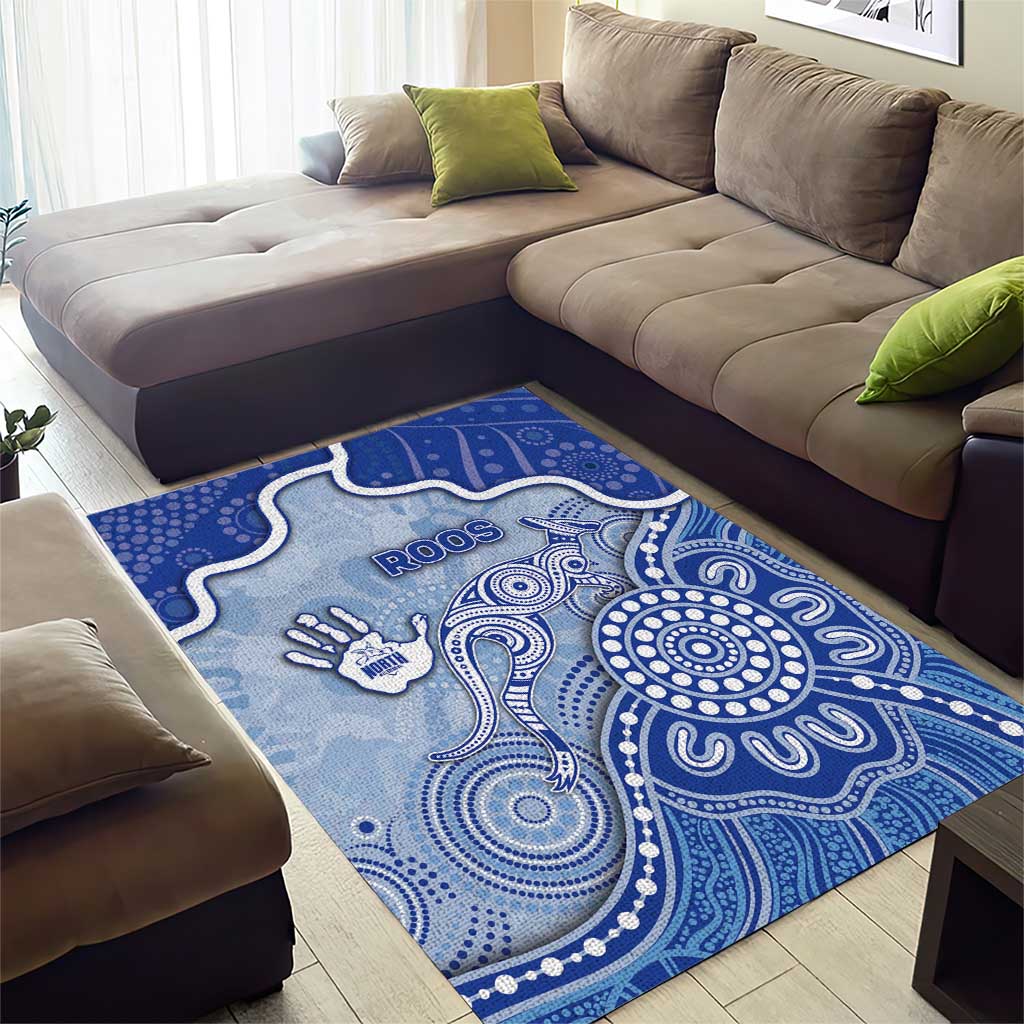 Roos Football Area Rug Aboriginal Dot Art Pattern