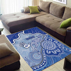 Roos Football Area Rug Aboriginal Dot Art Pattern